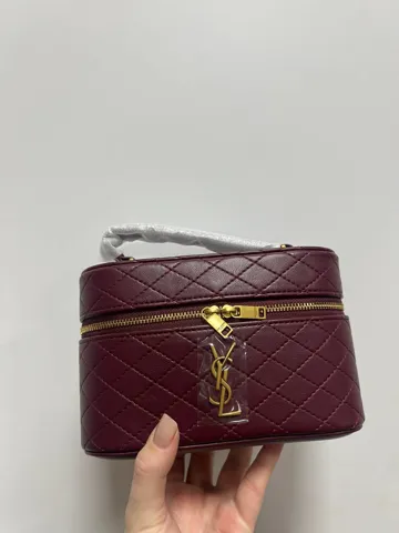 Saint Laurent Gaby Vanity Bag Burgundy
