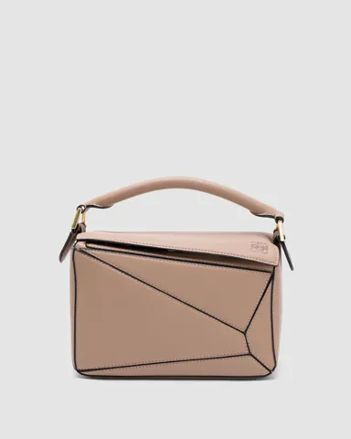 Loewe Small Puzzle Bag in Classic Calfskin Beige