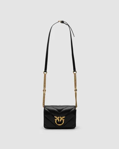 Pinko Mini Love Bag Click Big Chevron Black