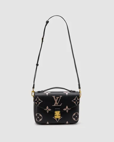 Louis Vuitton Pochette Métis Black & Beige Monogram Empreinte Giant