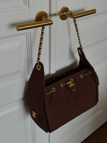 Chanel 25 Small Handbag Suede Brown (не брендова коробка)